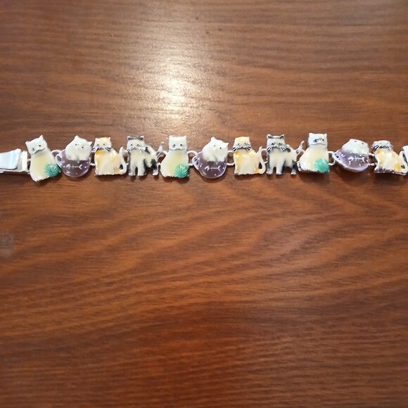 WOMEN'S CAT BRACELET   Enamel New  Without Tags - Picture 6 of 7